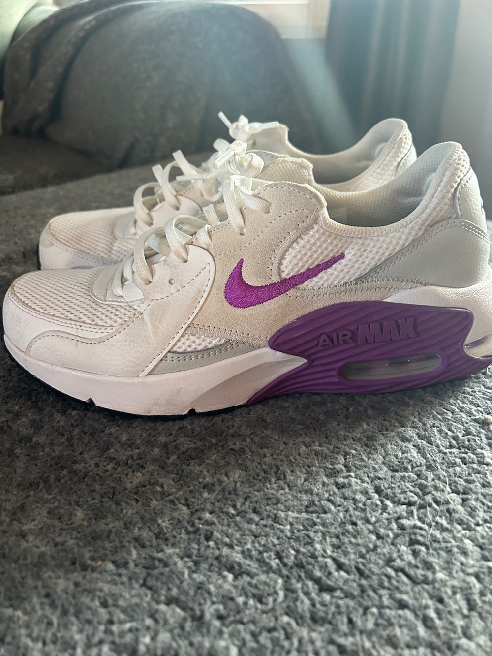 Nike White & Purple Women's Air Max Sneakers